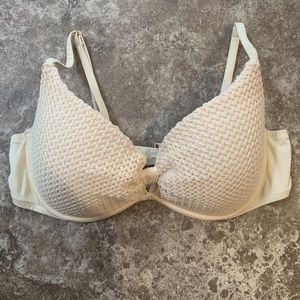 Cream crochet bikini top - 38C